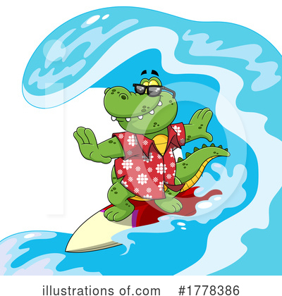 Royalty-Free (RF) Crocodile Clipart Illustration by Hit Toon - Stock Sample #1778386
