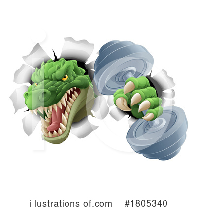 Royalty-Free (RF) Crocodile Clipart Illustration by AtStockIllustration - Stock Sample #1805340