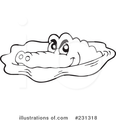 Royalty-Free (RF) Crocodile Clipart Illustration by visekart - Stock Sample #231318