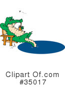 Crocodile Clipart #35017 by Dennis Holmes Designs