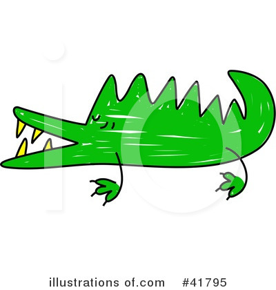Royalty-Free (RF) Crocodile Clipart Illustration by Prawny - Stock Sample #41795
