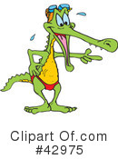 Crocodile Clipart #42975 by Dennis Holmes Designs