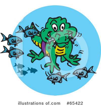 Royalty-Free (RF) Crocodile Clipart Illustration by Dennis Holmes Designs - Stock Sample #65422