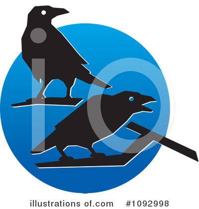Royalty-Free (RF) Crow Clipart Illustration by Lal Perera - Stock Sample #1092998