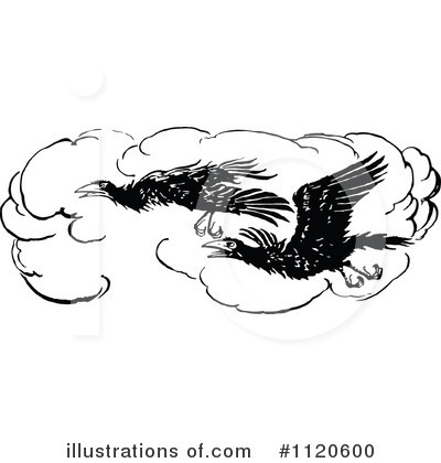 Royalty-Free (RF) Crow Clipart Illustration by Prawny Vintage - Stock Sample #1120600