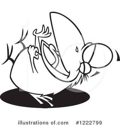 Royalty-Free (RF) Crow Clipart Illustration by toonaday - Stock Sample #1222799