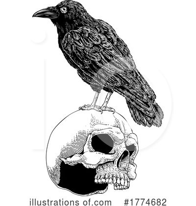 Crow Clipart #1774682 by AtStockIllustration