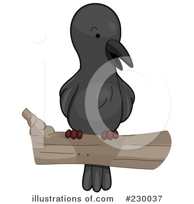 Royalty-Free (RF) Crow Clipart Illustration by BNP Design Studio - Stock Sample #230037