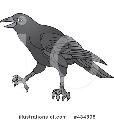 Royalty-Free (RF) Crow Clipart Illustration by Lal Perera - Stock Sample #434898