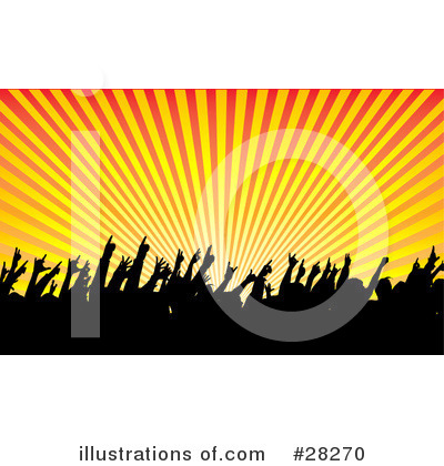 Royalty-Free (RF) Crowd Clipart Illustration by KJ Pargeter - Stock Sample #28270