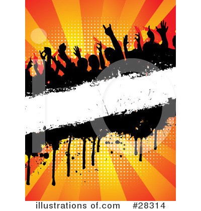 Royalty-Free (RF) Crowd Clipart Illustration by KJ Pargeter - Stock Sample #28314
