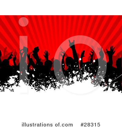 Royalty-Free (RF) Crowd Clipart Illustration by KJ Pargeter - Stock Sample #28315