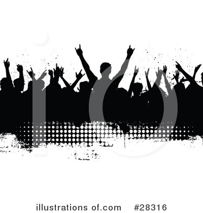 Royalty-Free (RF) Crowd Clipart Illustration by KJ Pargeter - Stock Sample #28316