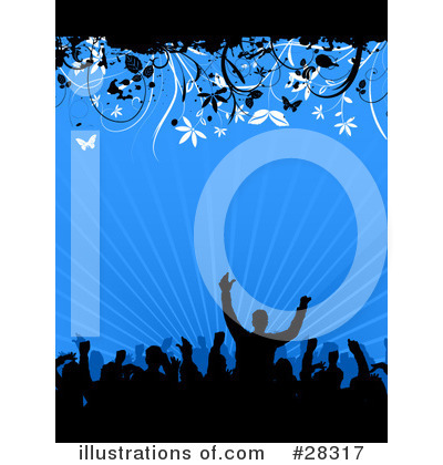 Royalty-Free (RF) Crowd Clipart Illustration by KJ Pargeter - Stock Sample #28317