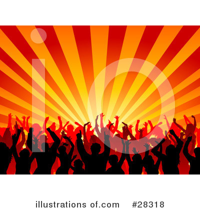 Royalty-Free (RF) Crowd Clipart Illustration by KJ Pargeter - Stock Sample #28318