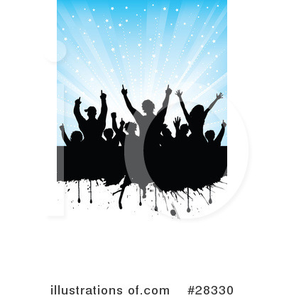 Royalty-Free (RF) Crowd Clipart Illustration by KJ Pargeter - Stock Sample #28330