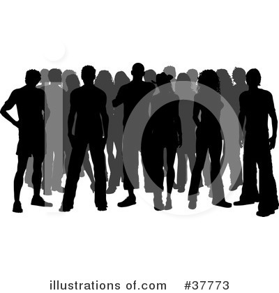 Royalty-Free (RF) Crowd Clipart Illustration by KJ Pargeter - Stock Sample #37773
