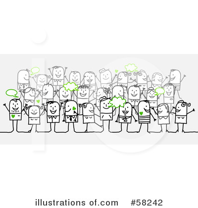 Royalty-Free (RF) Crowd Clipart Illustration by NL shop - Stock Sample #58242