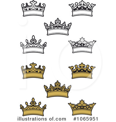 Royalty-Free (RF) Crown Clipart Illustration by Vector Tradition SM - Stock Sample #1065951