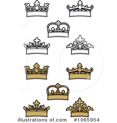 Royalty-Free (RF) Crown Clipart Illustration by Vector Tradition SM - Stock Sample #1065954