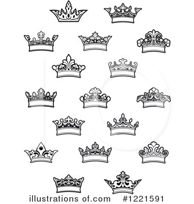 Royalty-Free (RF) Crown Clipart Illustration by Vector Tradition SM - Stock Sample #1221591