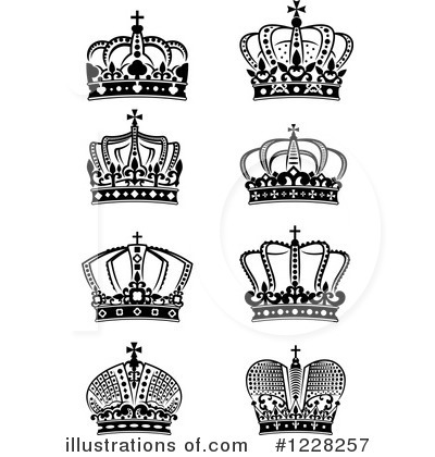 Royalty-Free (RF) Crown Clipart Illustration by Vector Tradition SM - Stock Sample #1228257