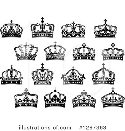 Royalty-Free (RF) Crown Clipart Illustration by Vector Tradition SM - Stock Sample #1287363