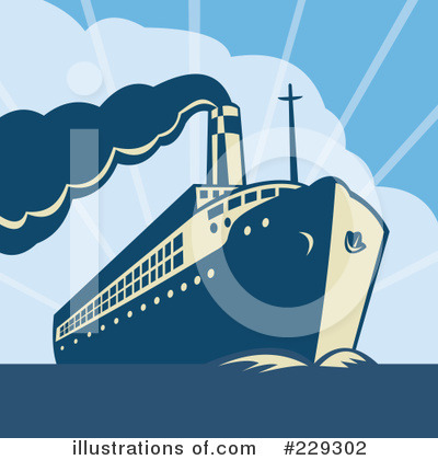 Royalty-Free (RF) Cruise Ship Clipart Illustration by patrimonio - Stock Sample #229302