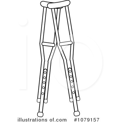 Crutches Clipart #1079157 by Pams Clipart