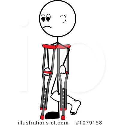 Royalty-Free (RF) Crutches Clipart Illustration by Pams Clipart - Stock Sample #1079158