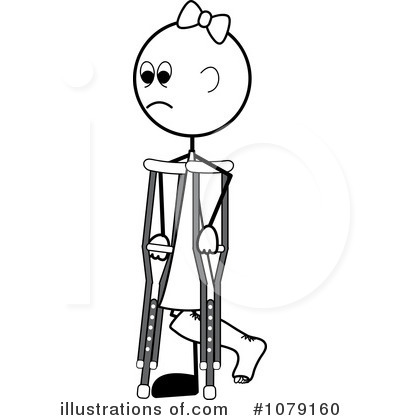 Royalty-Free (RF) Crutches Clipart Illustration by Pams Clipart - Stock Sample #1079160