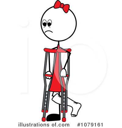 Royalty-Free (RF) Crutches Clipart Illustration by Pams Clipart - Stock Sample #1079161