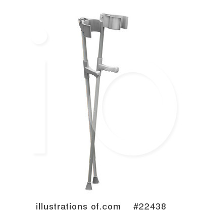 Royalty-Free (RF) Crutches Clipart Illustration by KJ Pargeter - Stock Sample #22438