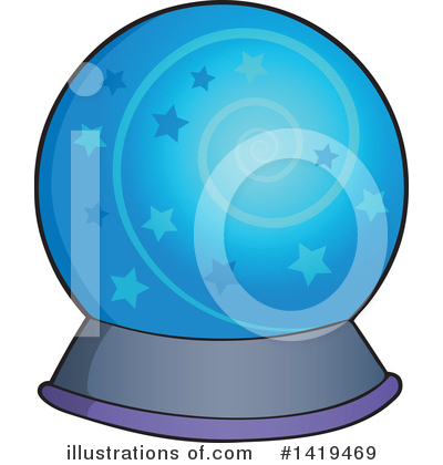 Royalty-Free (RF) Crystal Ball Clipart Illustration by visekart - Stock Sample #1419469