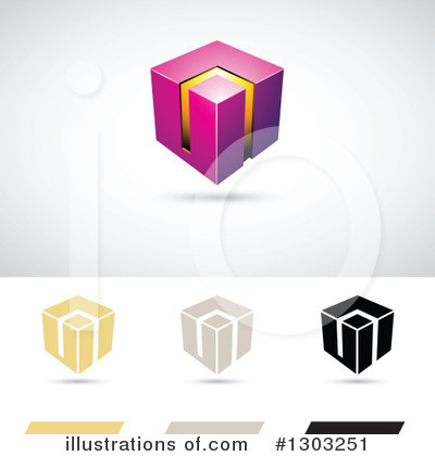 Royalty-Free (RF) Cube Clipart Illustration by cidepix - Stock Sample #1303251
