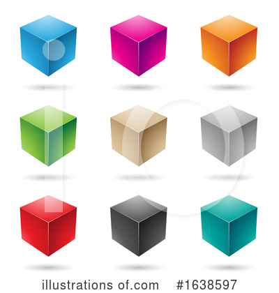 Royalty-Free (RF) Cube Clipart Illustration by cidepix - Stock Sample #1638597