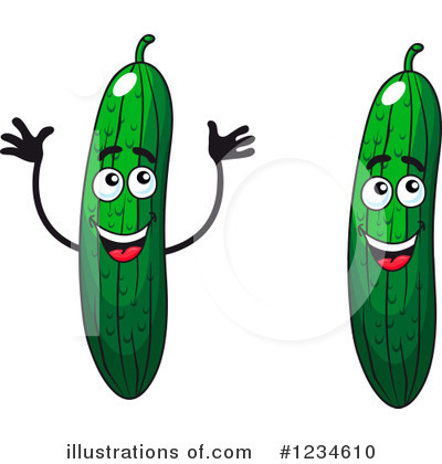 Royalty-Free (RF) Cucumber Clipart Illustration by Vector Tradition SM - Stock Sample #1234610