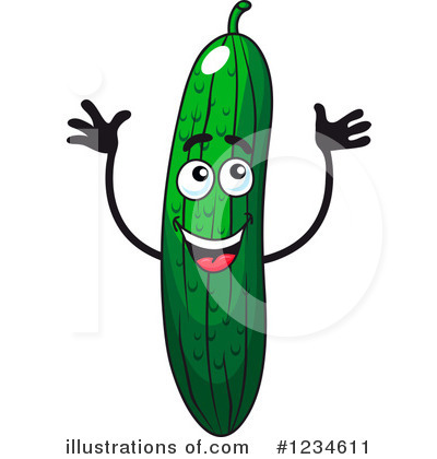 Royalty-Free (RF) Cucumber Clipart Illustration by Vector Tradition SM - Stock Sample #1234611