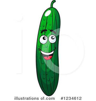 Royalty-Free (RF) Cucumber Clipart Illustration by Vector Tradition SM - Stock Sample #1234612