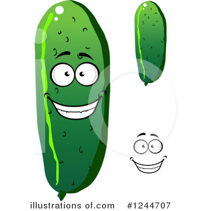Royalty-Free (RF) Cucumber Clipart Illustration by Vector Tradition SM - Stock Sample #1244707
