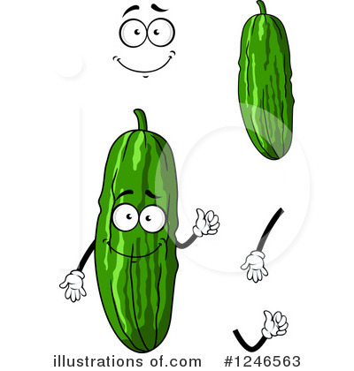 Royalty-Free (RF) Cucumber Clipart Illustration by Vector Tradition SM - Stock Sample #1246563