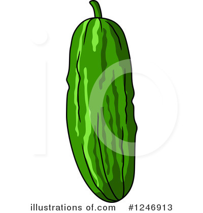 Royalty-Free (RF) Cucumber Clipart Illustration by Vector Tradition SM - Stock Sample #1246913