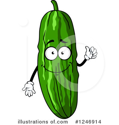 Royalty-Free (RF) Cucumber Clipart Illustration by Vector Tradition SM - Stock Sample #1246914