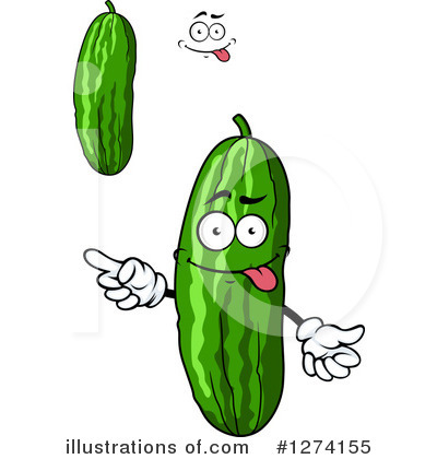 Royalty-Free (RF) Cucumber Clipart Illustration by Vector Tradition SM - Stock Sample #1274155