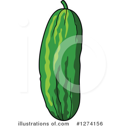 Royalty-Free (RF) Cucumber Clipart Illustration by Vector Tradition SM - Stock Sample #1274156