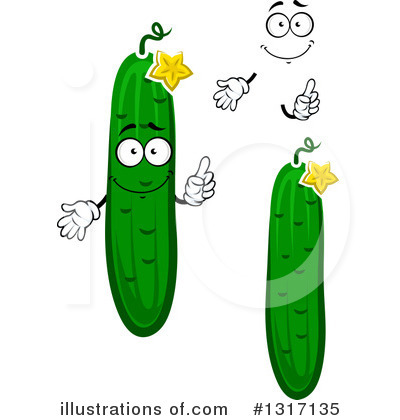 Royalty-Free (RF) Cucumber Clipart Illustration by Vector Tradition SM - Stock Sample #1317135