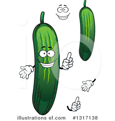 Royalty-Free (RF) Cucumber Clipart Illustration by Vector Tradition SM - Stock Sample #1317138