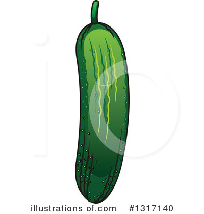 Royalty-Free (RF) Cucumber Clipart Illustration by Vector Tradition SM - Stock Sample #1317140