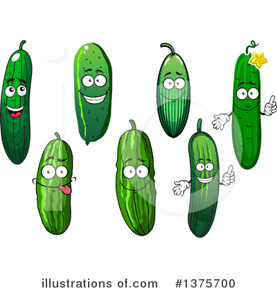 Royalty-Free (RF) Cucumber Clipart Illustration by Vector Tradition SM - Stock Sample #1375700