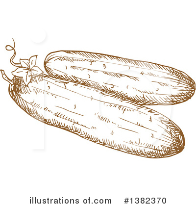 Royalty-Free (RF) Cucumber Clipart Illustration by Vector Tradition SM - Stock Sample #1382370
